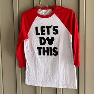 Let’s Do This Disney Raglan Style Shirt size Small
